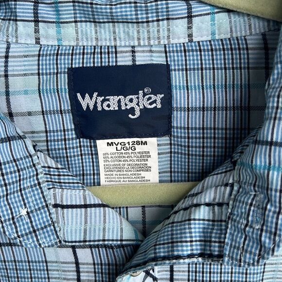 Wrangler Western men’s Long sleeve shirt Button down sz Large - Picture 3 of 6